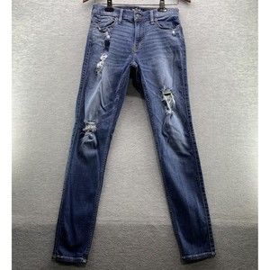 Hollister Men's Blue Distressed Advanced Stretch Skinny Jeans S 30x32 (A23)